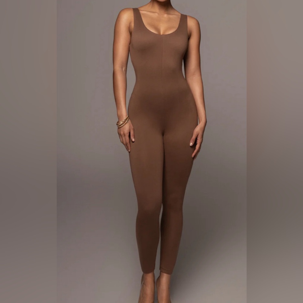 JLUXLABEL Pecan Alo Double Layer Jumpsuit